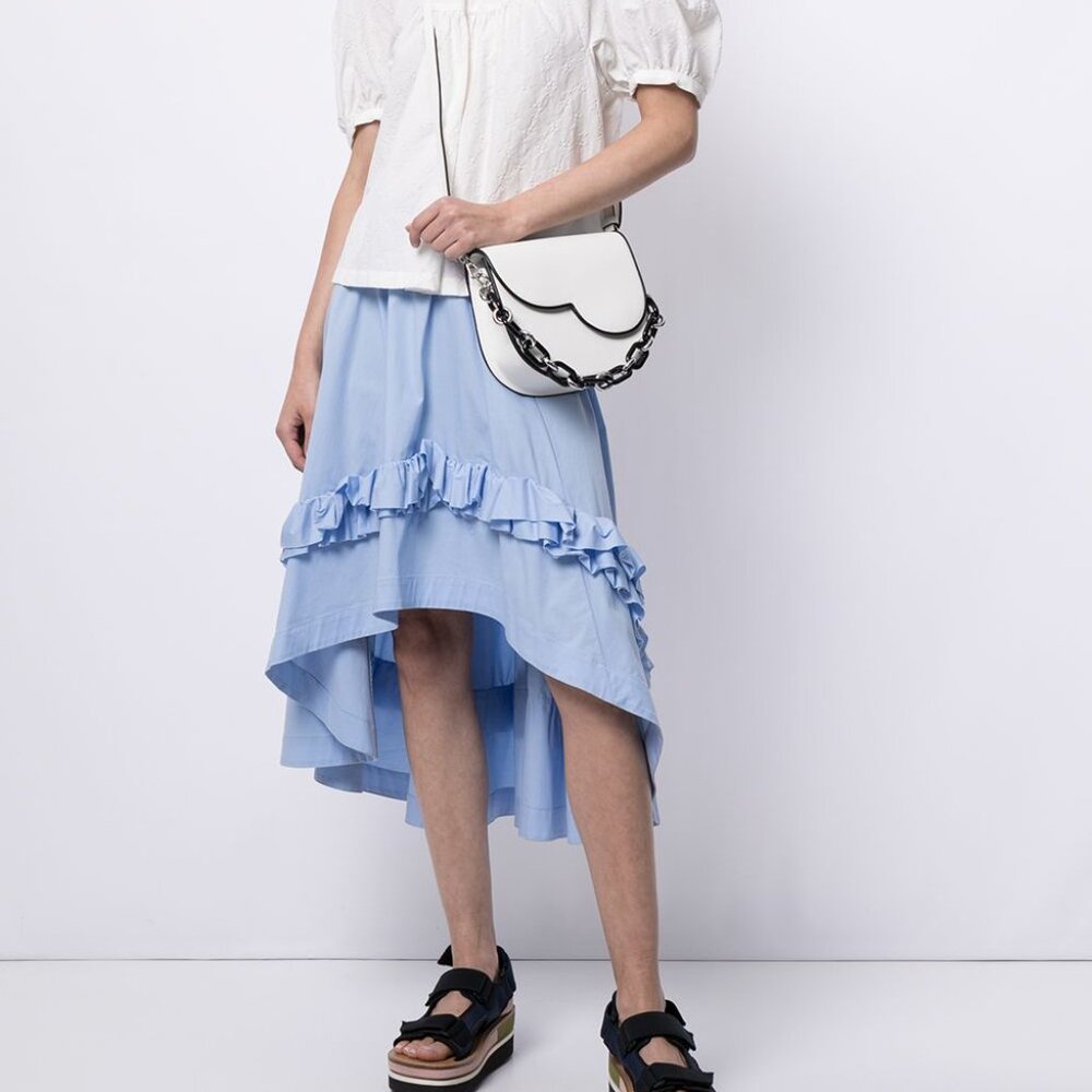 NWOB 100% Authentic BAPY BY *A BATHING APE® Scalloped Half-Moon Bag White